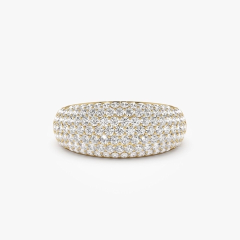 ANILLO PAVE DOME ORO