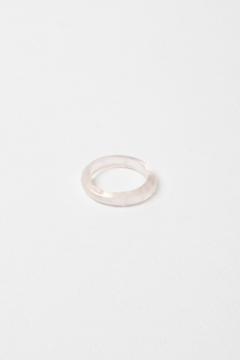 o ANILLO MINERAL CUARZo ROSA