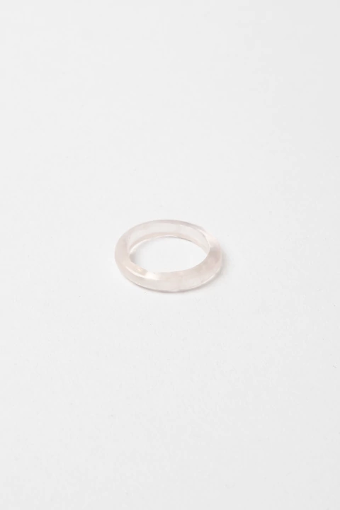 o ANILLO MINERAL CUARZo ROSA