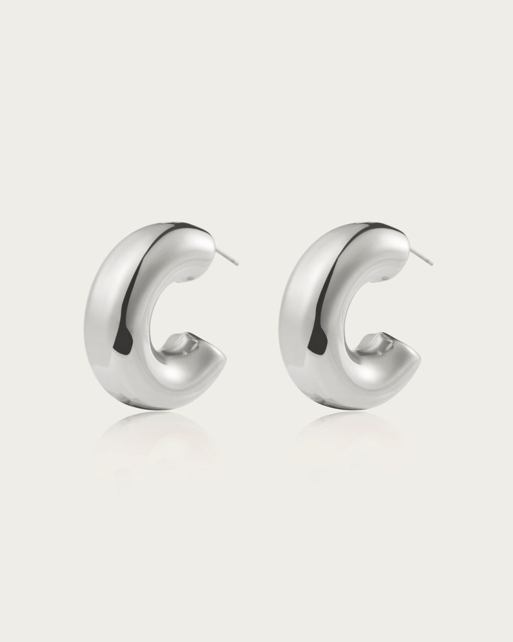 O Hoop Super Thick Plata thumbnail 3