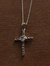 COLLAR PLATA VINTAGE STONE CROSS