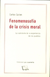 FENOMENOSOFIA DE LA CRISIS MORAL