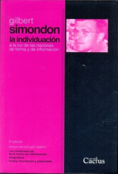 La individuación - Gilbert Simondon - Cactus - comprar online