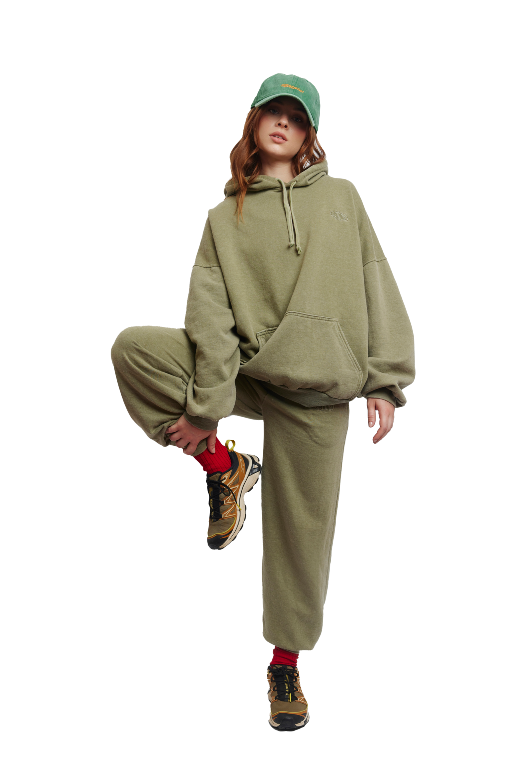 Hoodie Washed Verde thumbnail 3