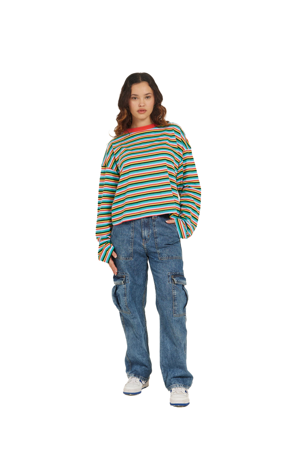 Remera Stripes Ml Verde thumbnail 3