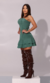 Vestido xadrez babado - comprar online
