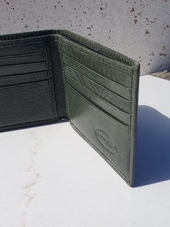 Billetera Nacho verde olivo (100% cuero) - comprar online