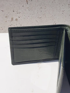Billetera Texas verde olivo (100% cuero) en internet