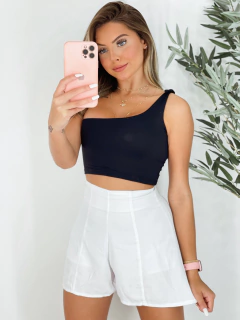 Short Cintura Alta Soltinho Branco