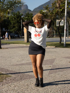 Cropped Tule Manga Longa Preto com Top - loja online