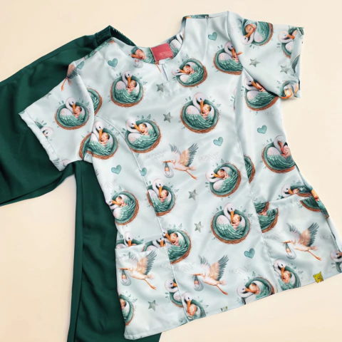 Conjunto cegonha verde