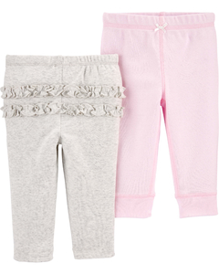 Carter's Pack 2 Pantalones con volados