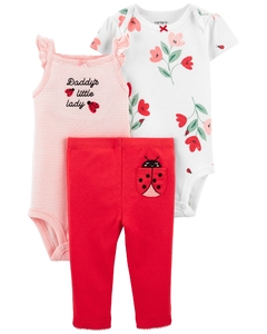 Carter´s Set de 3 piezas Body, musculosa y pantalón "Vaquita de san Antonio"