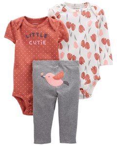 Carter's Set 3 Piezas Bodys y Pantalón "Pajarito"