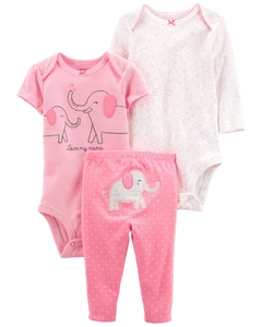 Carter´s Set 3 Piezas Bodys y Pantalón "ELEFANTE"