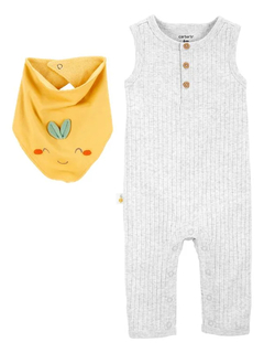 CARTER'S SET 2 PIEZAS ENTERITO Y BABERO