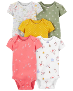 Carter´s Pack 5 Bodys mangas cortas "LUNARES"