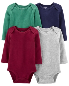 Carter's Pack 4 bodys Mangas largas