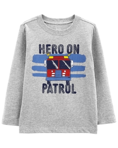 Carter's Remera mangas Largas "Camion de Bombero"