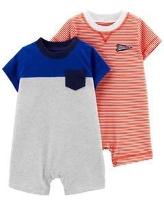 CARTER´S Set 2 ROMPERS "RAYAS"