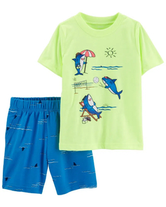 CARTER´S SET 2 PIEZAS REMERA MANGAS CORTAS Y SHORT "TIBURON"