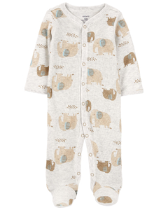 CARTER´S OSITO PIJAMA ALGODON BROCHES "ELEFANTES"