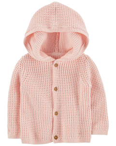 CARTER´S CARDIGAN HILO CON CAPUCHA "ROSA"