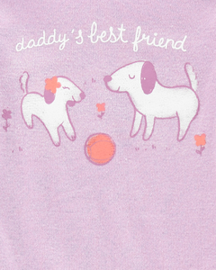 CARTER´S SET 3 PIEZAS OSITO PIJAMA BODY MANGAS LARGAS Y PANTALON "CACHORROS" - comprar online