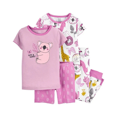 CARTER'S SET 4 PIEZAS PIJAMA ALGODÓN MANGAS CORTAS "KOALA"