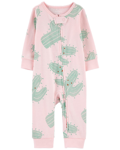 CARTER´S OSITO PIJAMA ALGODON CIERRE SIN PIE "CACTUS ROSA"