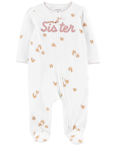 CARTER´S OSITO PIJAMA ALGODON CIERRE "LITTLE SISTER"