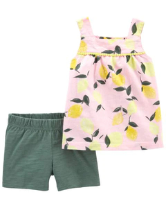 CARTER´S SET 2 PIEZAS REMERA MUSCULOSA Y SHORT "LIMON"
