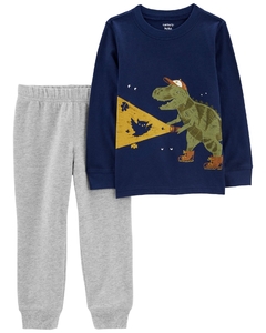 CARTER´S SET 2 PIEZAS REMERA MANGAS LARGAS Y PANTALON "DINOSAURIO"
