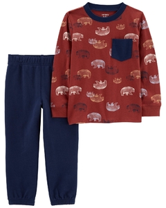 CARTER´S SET 2 PIEZAS REMERA MANGAS LARGAS Y PANTALON "OSOS POLARES"