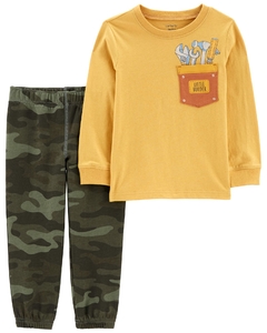 CARTER´S SET 2 PIEZAS REMERA MANGAS LARGAS Y PANTALON "LITTLE BUILDER"
