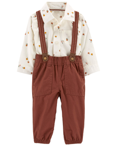 CARTER´S SET 3 PIEZAS PANTALON TIRADORES Y CAMISA "DRESS ME UP"