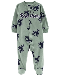 CARTER´S OSITO PIJAMA MICROPOLAR CIERRE "LITTLE BROTHER"