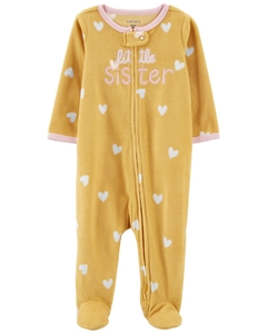 CARTER´S OSITO PIJAMA MICROPOLAR CIERRE "LITTLE SISTER"