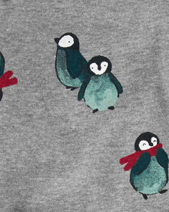 CARTER´S PACK 4 BODYS MANGAS LARGAS "PINGÜINOS" - chuchunos