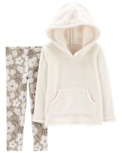 CARTER´S SET 2 PIEZAS BUZO HOODIE Y LEGGINGS "FLORES"