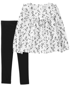 CARTER´S SET 2 PIEZAS REMERA MANGAS LARGAS Y LEGGINGS "FLORAL"