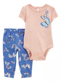 CARTER'S SET 2 PIEZAS BODY MANGAS CORTAS Y PANTALÓN "MARIPOSAS"