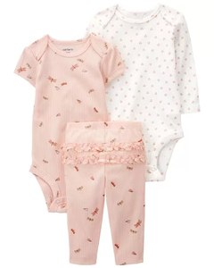 CARTER´S SET 3 PIEZAS BODIES Y PANTALON "LIBELULAS"