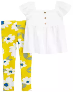 Carter's Set 2 Piezas Remera mangas cortas Pantalón Floral