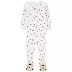 Carter's Osito-Pijama Algodón con Cierre Huellitas