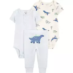 Carter's Set 3 Piezas Bodies mangas cortas Pantalón Dinosaruios