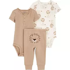 Carter's Set 3 Piezas Bodies mangas cortas Pantalón Leones