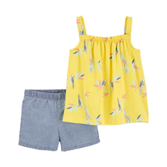 CARTER´S SET 2 PIEZAS REMERA MUSCULOSA Y SHORT "LOROS"