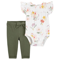 CARTER´S SET 2 PIEZAS BODY MANGAS CORTAS Y PANTALON "FLORAL"