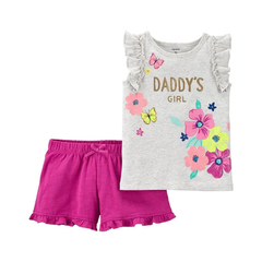 CARTER´S SET 2 PIEZAS REMERA MANGAS CORTAS Y SHORT "GIRL"